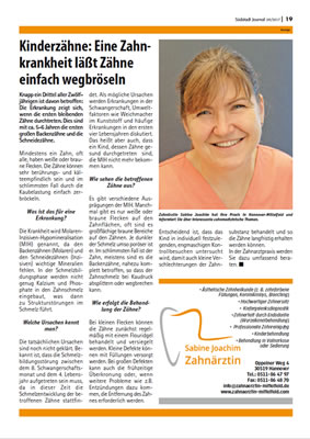 Kinderzähne: Eine Zahnkrankheit läßt Zähne einfach wegbröseln