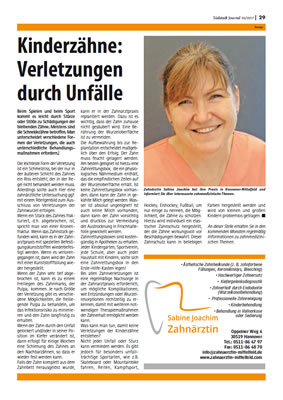 Kinderzähne: Verletzungen durch Unfälle
