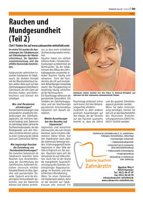 Rauchen und Mundgesundheit (Teil 2)