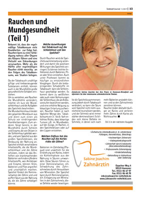 Rauchen und Mundgesundheit (Teil 1)